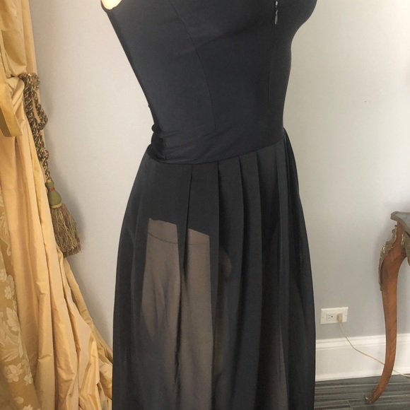 Zeus + Dione black front zipper long dress - Picture 9 of 12